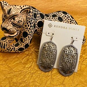 Kendra Scott filigree silver tone Danielle style